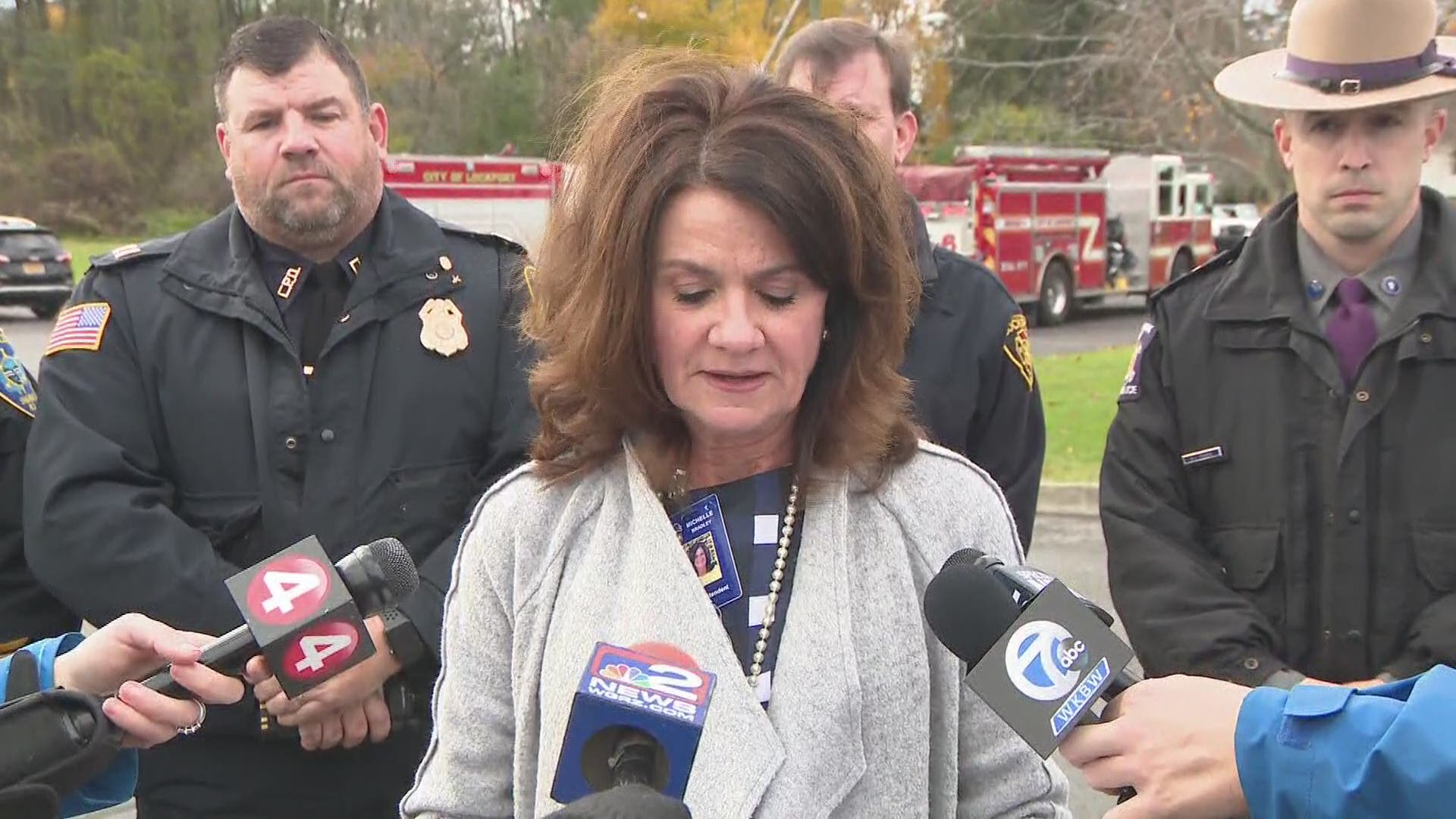 Lockport school officials and police discuss situation at Lockport High School