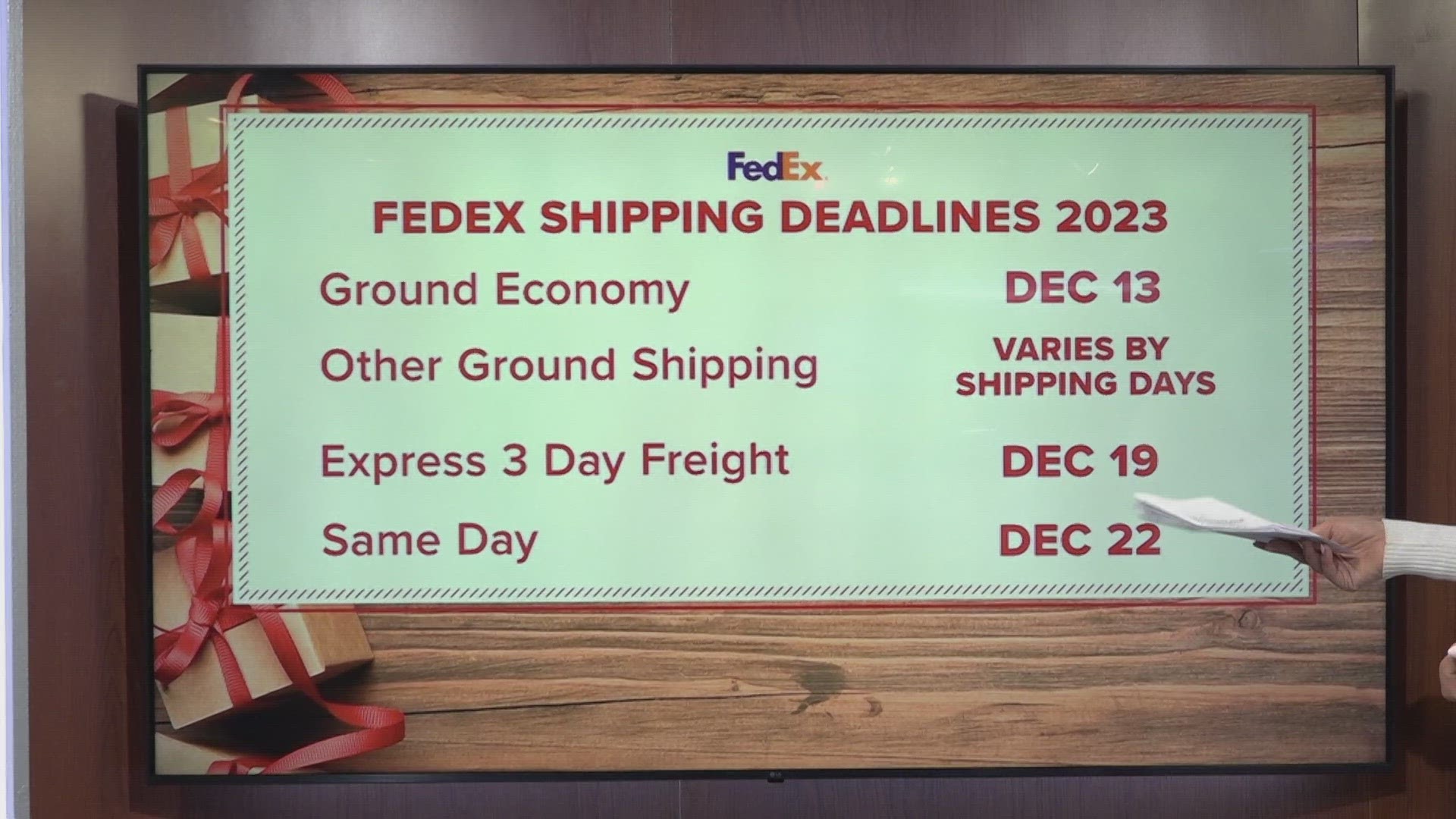 Holiday shipping dates to remember