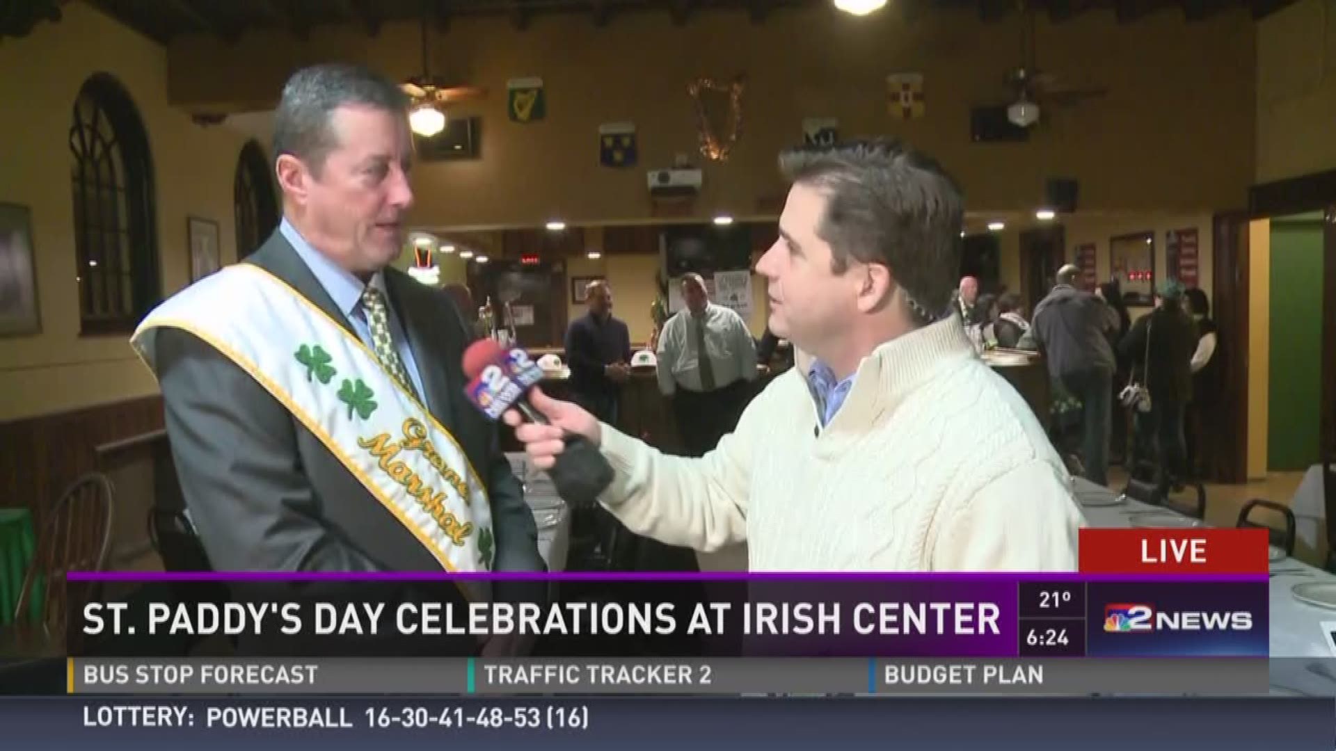 Daybreak's Pete Gallivan is celebrating St. Patrick's Day live at the Buffalo Irish Center.
