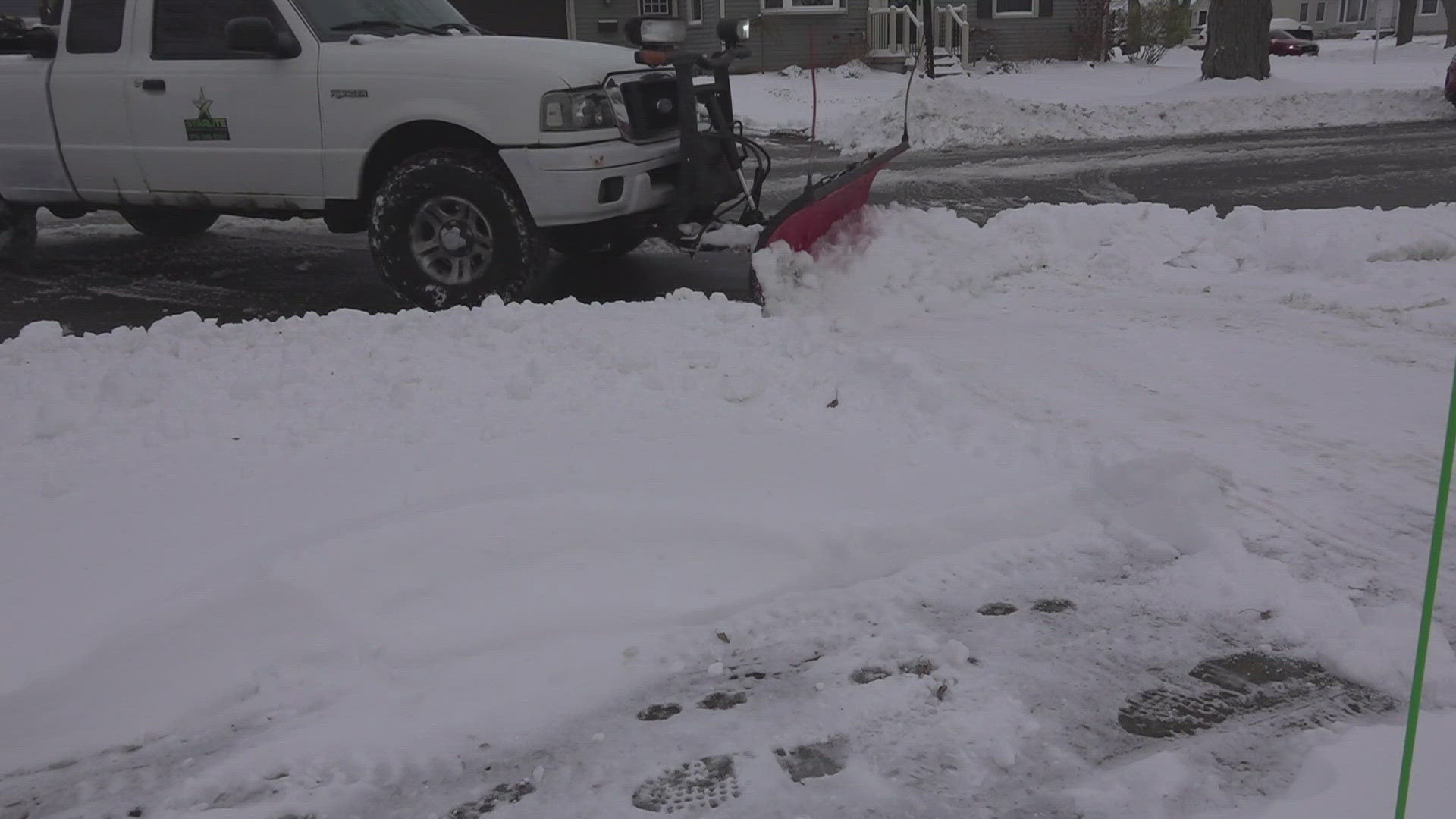 Local plow businesses work to clear snow