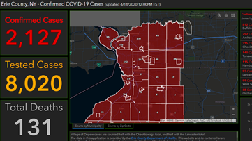 map of erie county ny covid cases Poloncarz 16 Coronavirus Related Deaths In Past 24 Hours Wgrz Com map of erie county ny covid cases