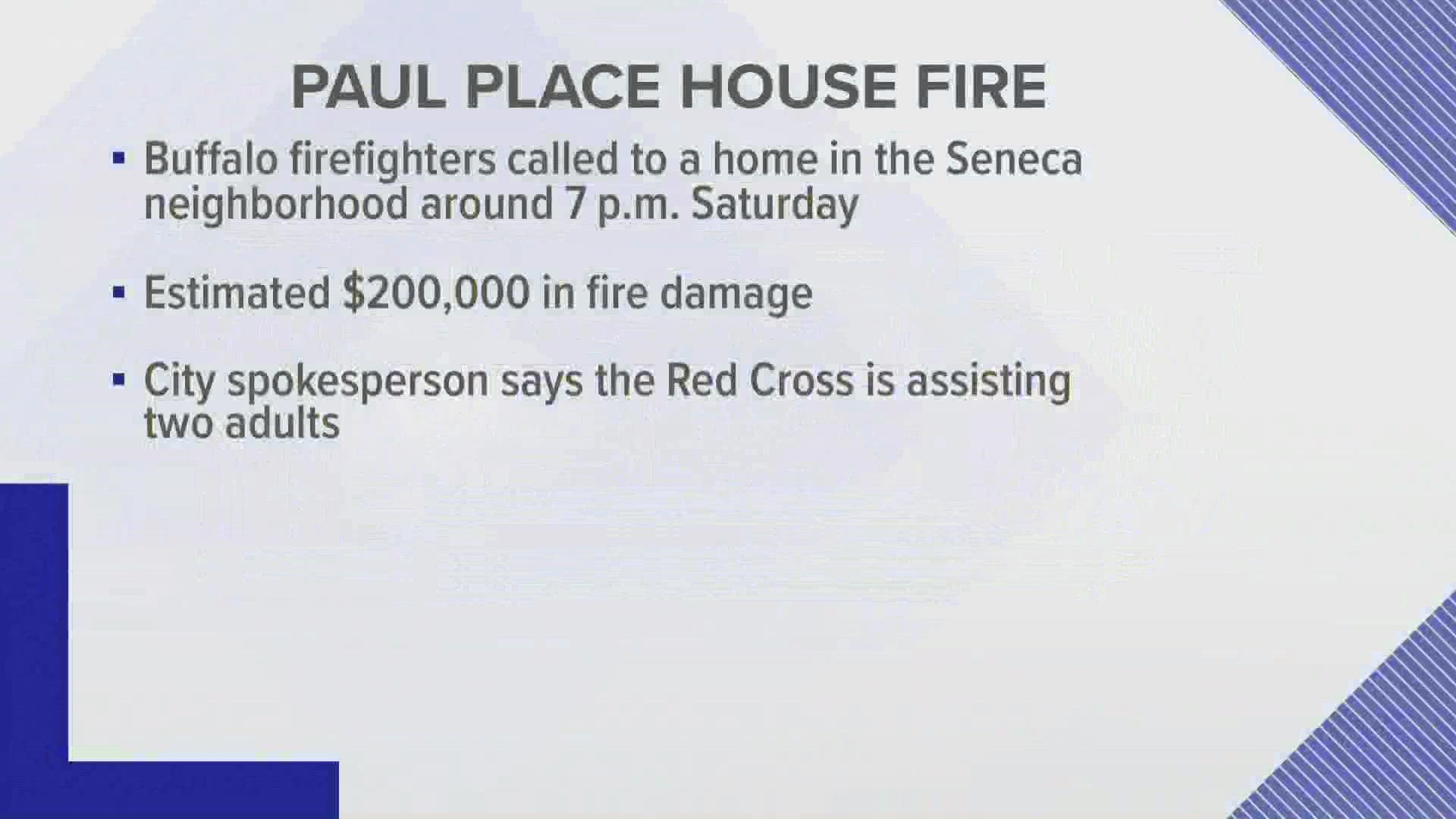 The Paul Place fire happened around 7 p.m., a City of Buffalo spokesperson said, causing an estimated $200,000 in damage.