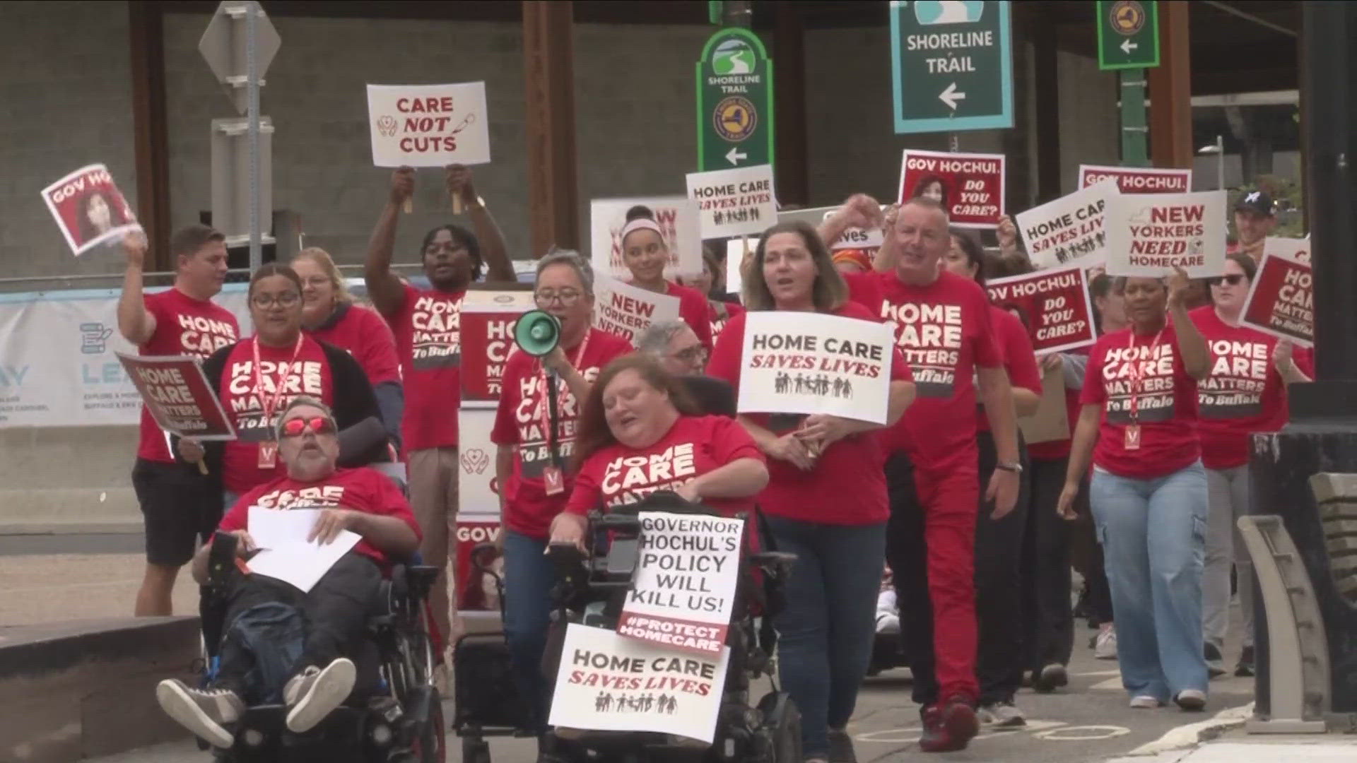 Home care advocates protest changes