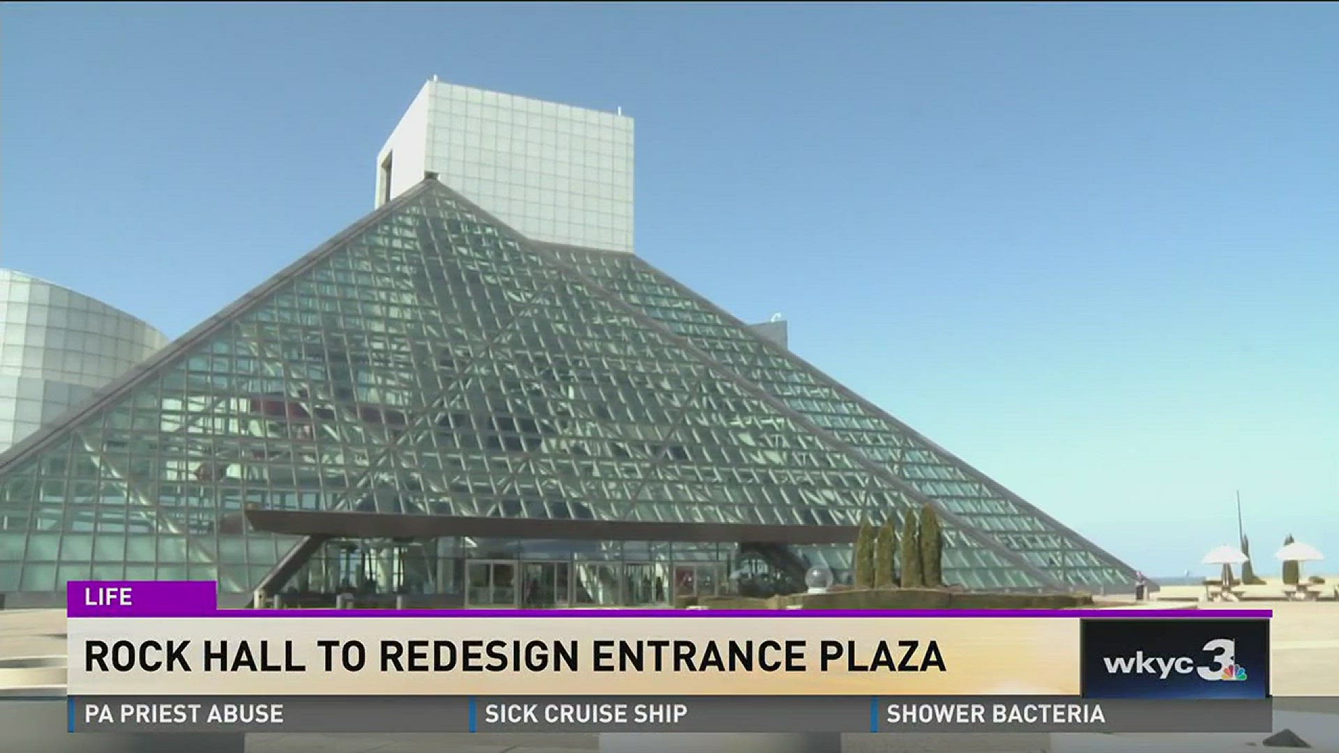 March 2, 2016: The Rock and Roll Hall of Fame has revealed it is redeveloping its entry plaza with an outdoor cafe, motorcycle parking and a new stage.