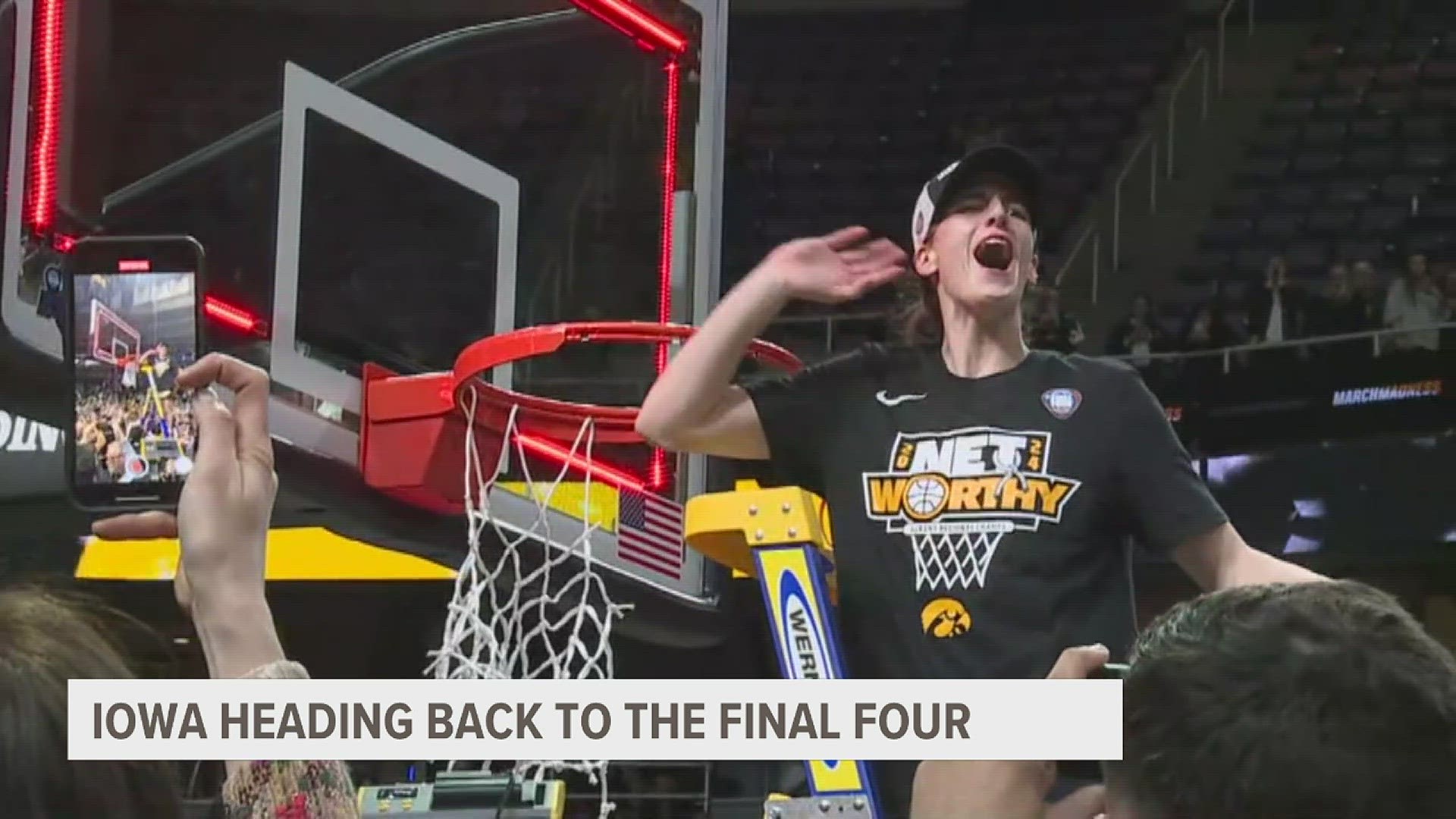 Caitlin Clark made nine 3-pointers and finished with 41 points and 12 assists as Iowa knocked defending national champion LSU out of the tournament.