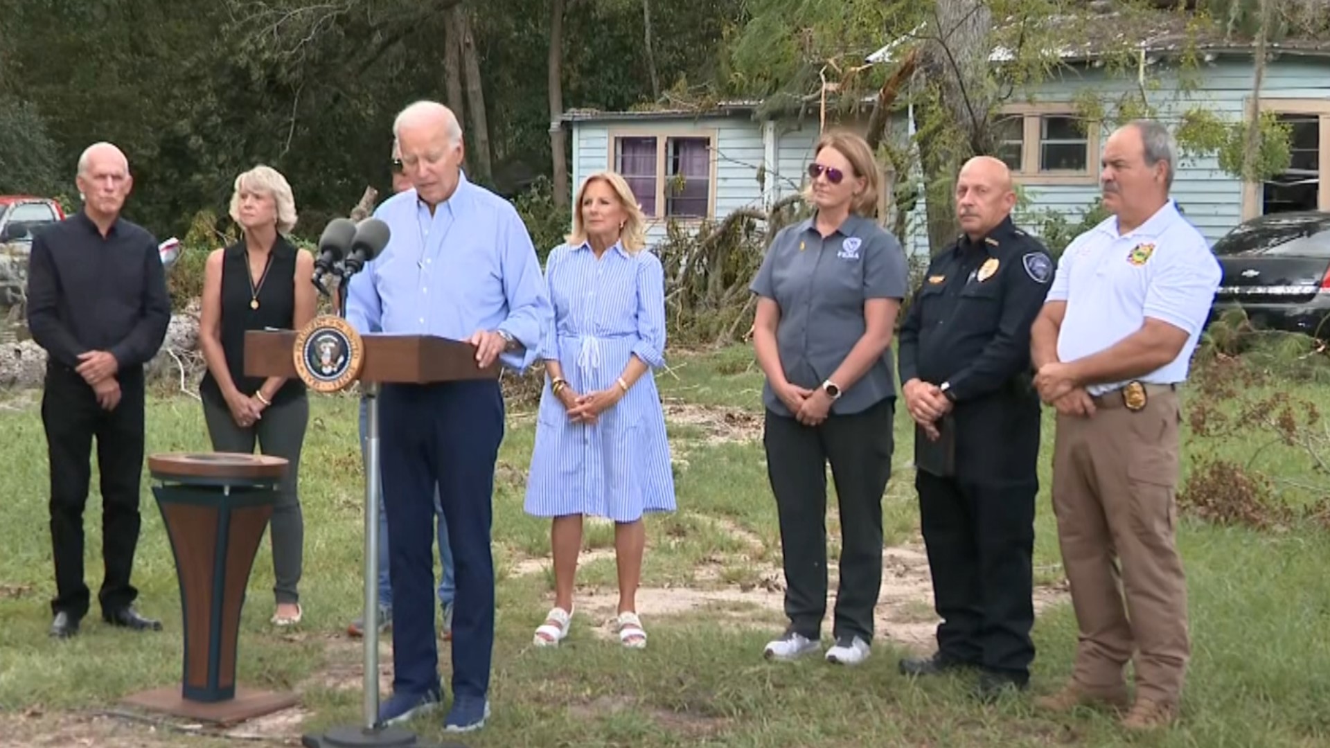 Joe Biden Visiting Live Oak Florida After Hurricane Idalia 3094