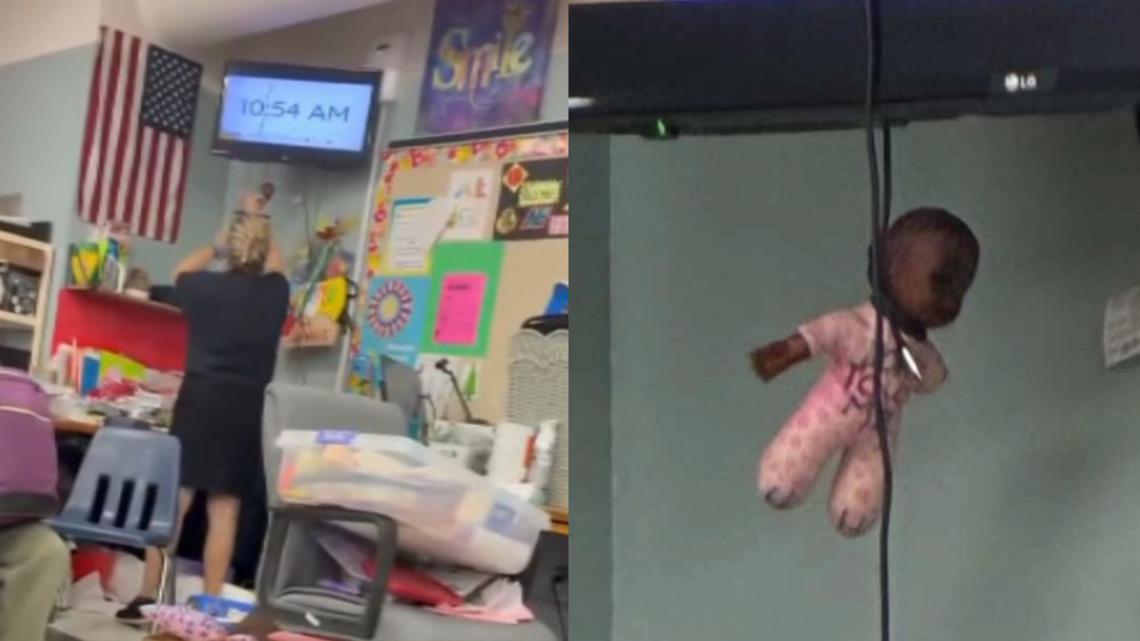 'Wrong and racist': Video shows Florida teacher hanging Black baby doll from TV