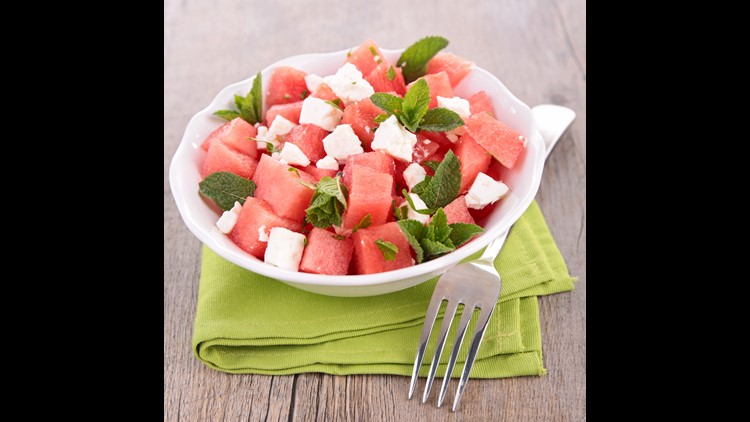 Refreshing watermelon summer salad
