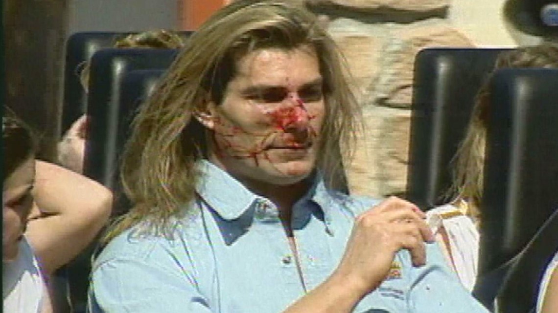 Fabio's face vs. goose roller coaster accident at Busch Gardens wgrz