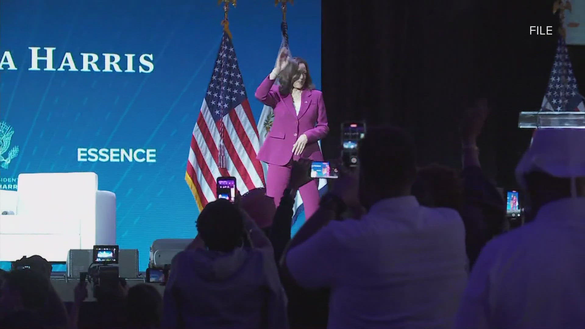 VP Kamala Harris arrived in New Orleans ahead of her fourth appearance at Essence Fest. Harris is set to speak at 5:15 p.m. on Saturday, Jul. 6.