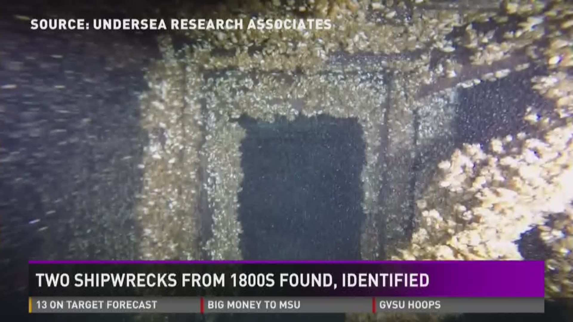 Michigan's renowned shipwreck discoverer, David Trotter has chosen WZZM 13 as the media outlet to reveal his recent discoveries -- two schooners that sank in Lake Huron back in the 1800s.